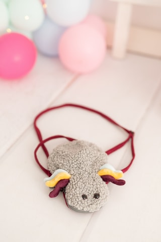 Borsa a tracolla in velluto - Grigio chiaro - Da 2 anni