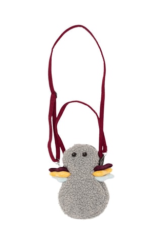 Borsa a tracolla in velluto - Grigio chiaro - Da 2 anni