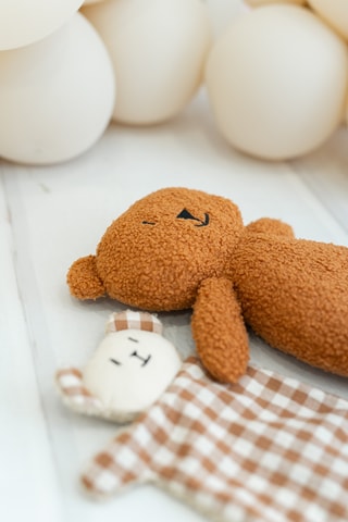 Peluche polaire ourson et doudou ourson en lin - Dès la naissance
