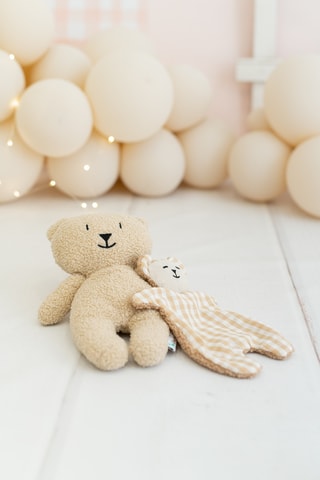 Oso polar de peluche y doudou de oso de lino - Desde recién nacido