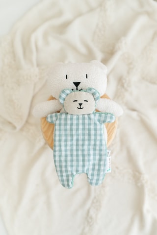 Oso polar de peluche y doudou de oso de lino - Desde recién nacido