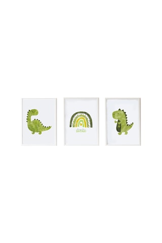 3 poster - 33 × 43 × 2 cm - Bianco e verde