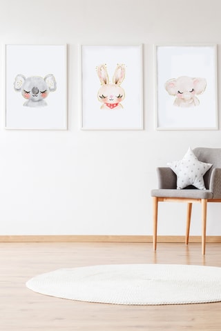 3 poster - 33 × 43 × 2 cm - Bianco e beige