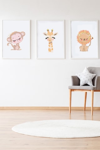 3 poster - 33 × 43 × 2 cm - Bianco e beige