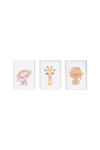 3 poster - 33 × 43 × 2 cm - Bianco e beige