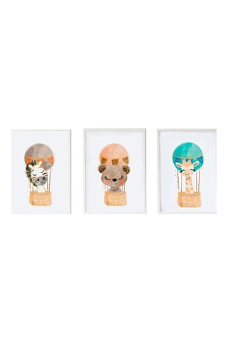 3 poster - 33 × 43 × 2 cm - Bianco e beige