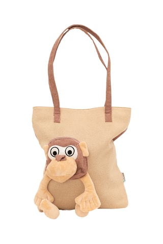 Shopping bag in velluto - Marrone - Da 5 anni