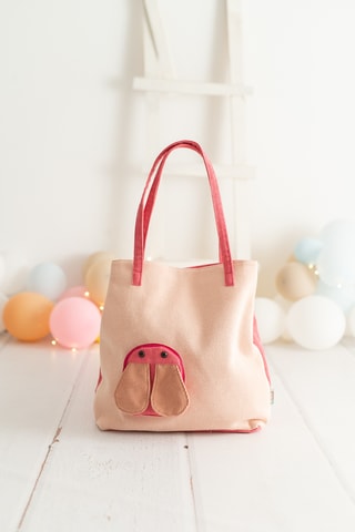 Shopping bag in velluto - Marrone - Da 5 anni