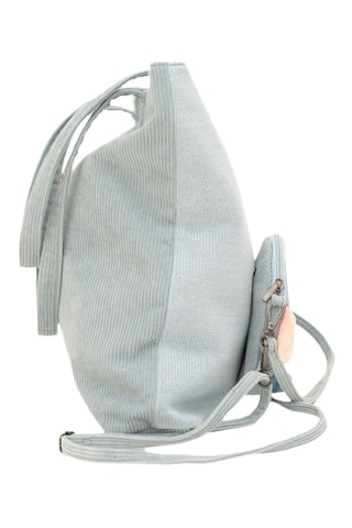 Shopping bag e borsa a spalla in velluto - Azzurro - Da 5 anni