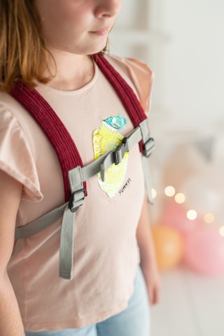 Zaino - Grigio e bordeaux - Da 2 anni