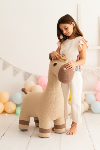 Peluche cavallo da montare in pino - Da 18 mesi