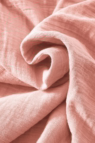 Nappe rectangulaire en coton 125 g/m² Gaïa -  Rose pêche