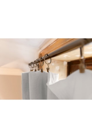 Rideau ajustable en coton Gaïa - Nuage - 140 x 300 cm