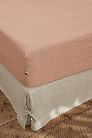 Drap-housse en lin Soline - Vieux rose