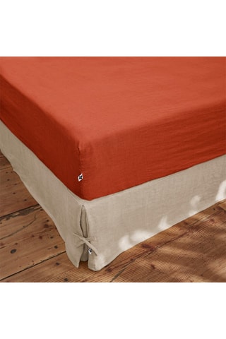 Drap-housse en lin Soline - Paprika