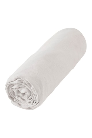 Drap-housse en lin Soline - Blanc 
