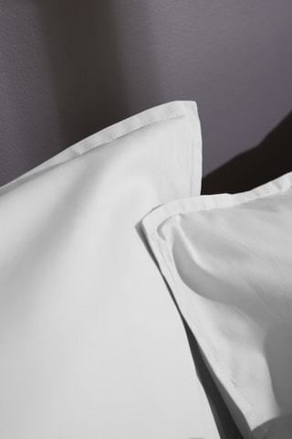 Taie d'oreiller en percale de coton 80 fils/cm² Bally  - Blanc