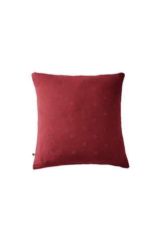 Taie d'oreiller Gaïa Boho - Lie de vin