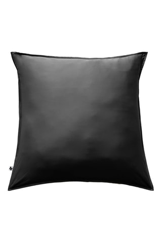 Taie d'oreiller en viscose de bambou Salomé - Noir