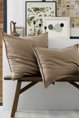 Taie d'oreiller Candice - Beige foncé