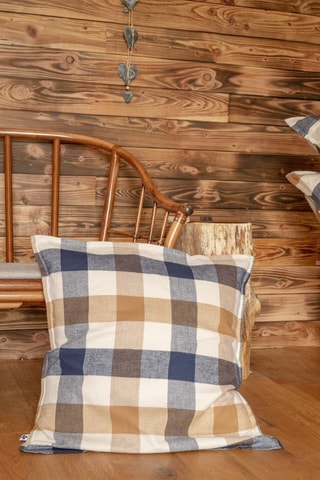 Taie d'oreiller Basile - Bleu et beige