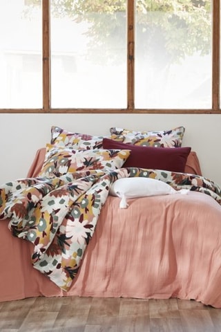 Housse de couette réversible Vickie - Terracotta