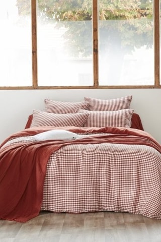 Housse de couette réversible Vickie - Terracotta