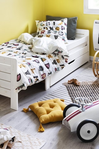 Parure de couette en coton Farandole - Blanc