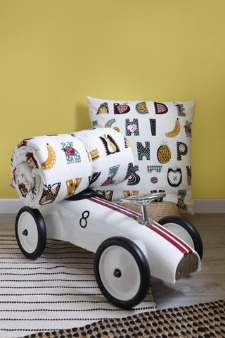 Parure de couette en coton Farandole - Blanc