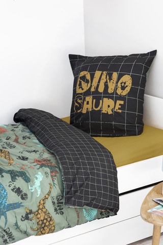 Parure de couette en coton Trias - Vert et noir