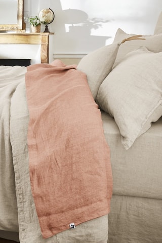 Drap plat en lin Soline - Rose