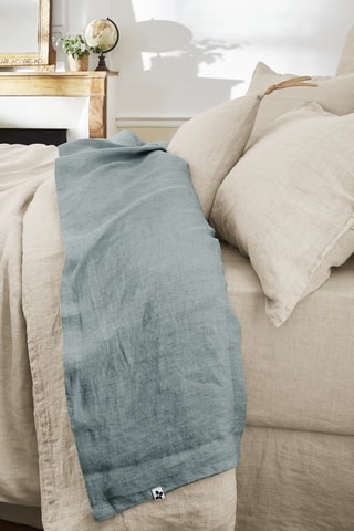 Drap plat en lin Soline - Bleu