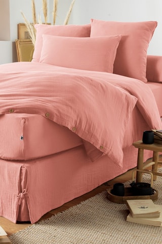 Cache-sommier 125 g/m² Gaïa - Rose pêche