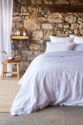 Housse de couette en lin Soline Craie