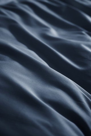 Housse de couette en percale de coton 80 fils/cm² Bally  - Bleu nuit