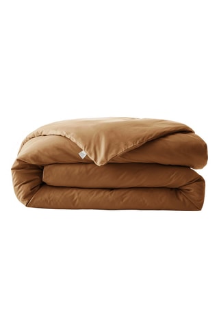 Housse de couette en percale de coton 80 fils/cm² Bally  - Marron