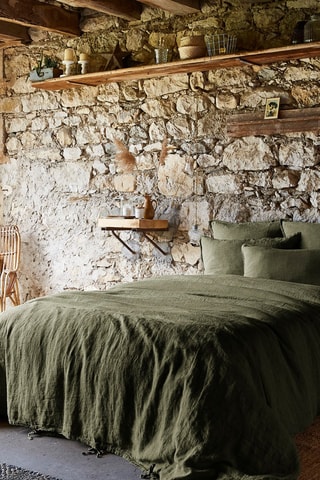 Housse de couette en lin Soline - Thym