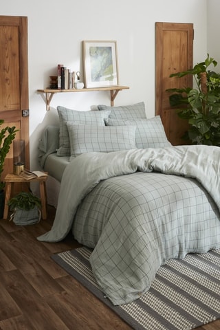 Housse de couette réversible Gaïa Match - Bleu