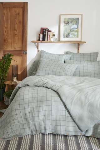 Housse de couette réversible Gaïa Match - Bleu