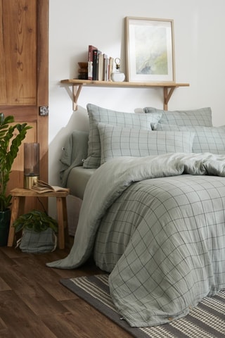 Housse de couette réversible Gaïa Match - Bleu