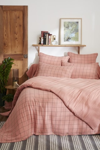 Housse de couette réversible Gaïa Match - Rose
