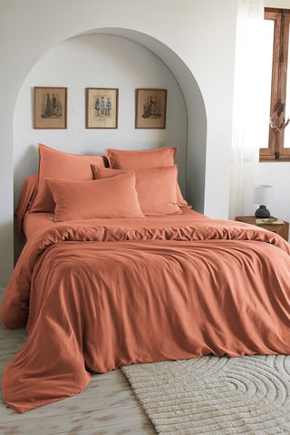 Housse de couette Lysandre - Rouge brique