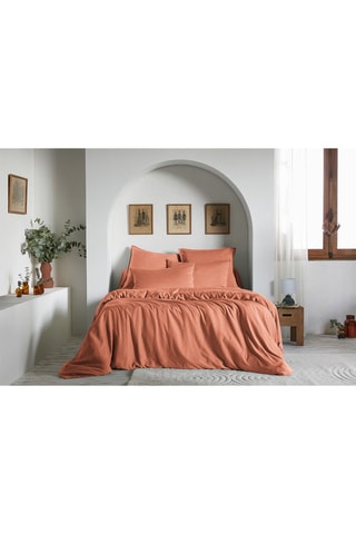 Housse de couette Lysandre - Rouge brique