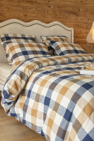Housse de couette Basile - Bleu et beige