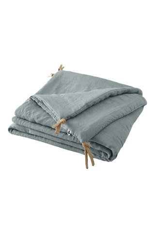 Jeté de canapé en lin Soline - Bleu