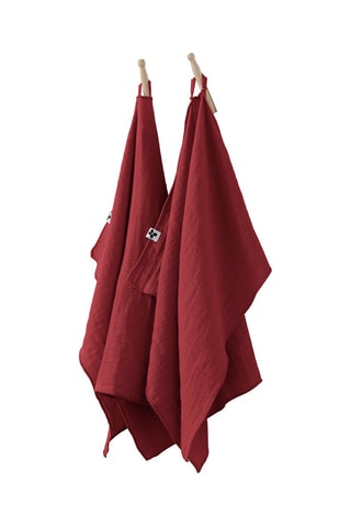 2 essuie-mains Gaïa Lie de vin