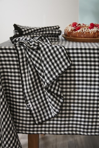 3 serviettes de table Vicikie - Noir et blanc
