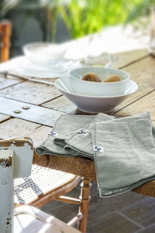 3 serviettes de table Gaïa 125 g/m²- Vert