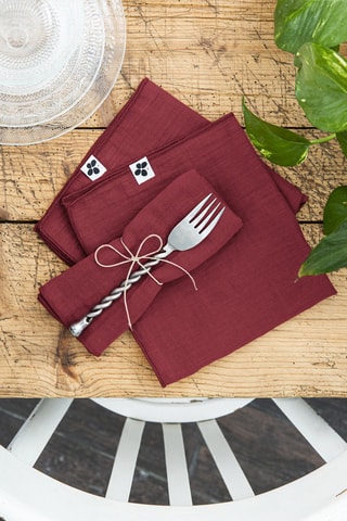 3 serviettes de table Gaïa - Bordeaux