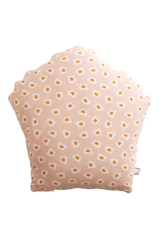 Coussin Fresh popcorn - Orange et écru - 40 x 42 cm